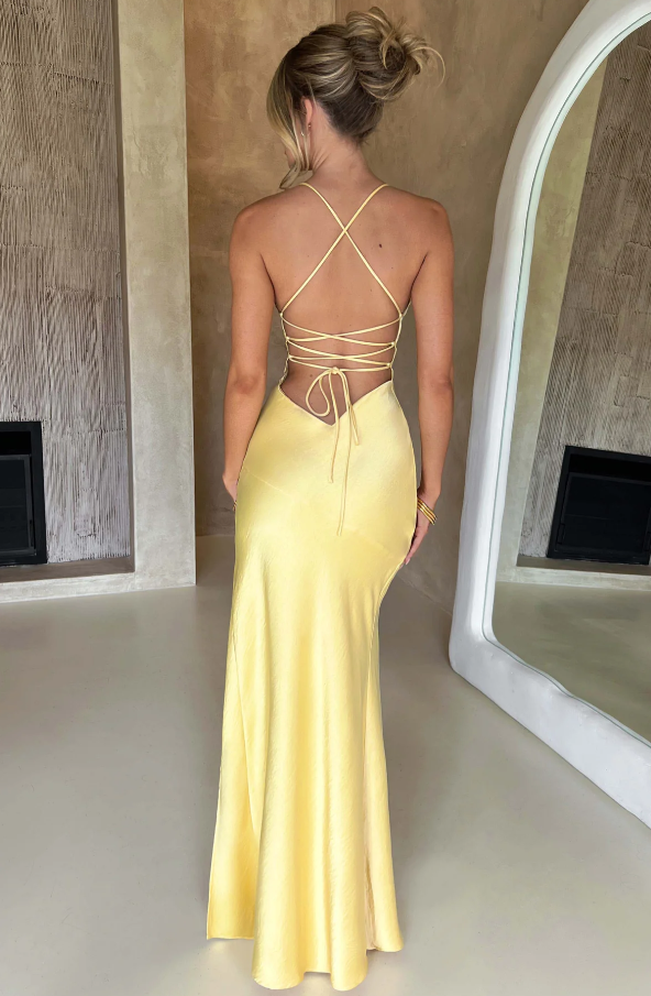 Robe Longue Femme Décolleté en V 1