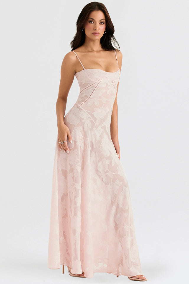 Robe Longue Femme Fleurie avec Bretelles Spaghetti 0