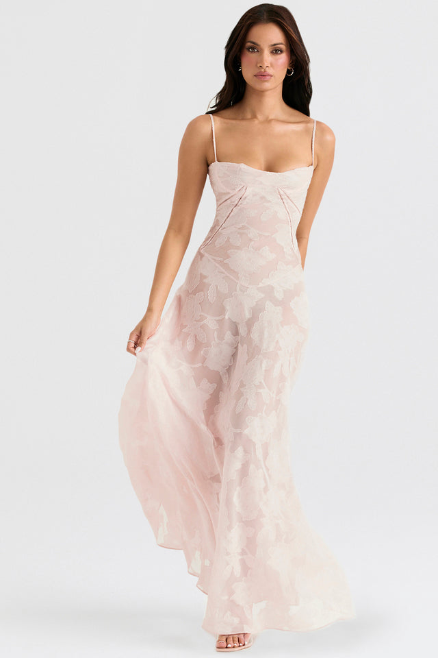 Robe Longue Femme Fleurie avec Bretelles Spaghetti 6