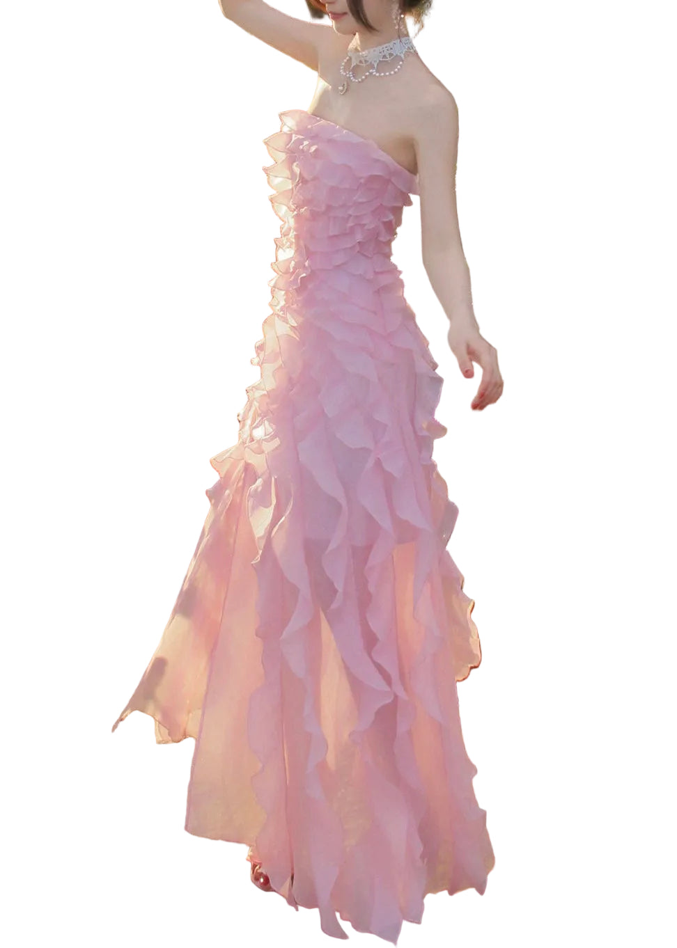 Robe Longue à Volants pour Femmes 0