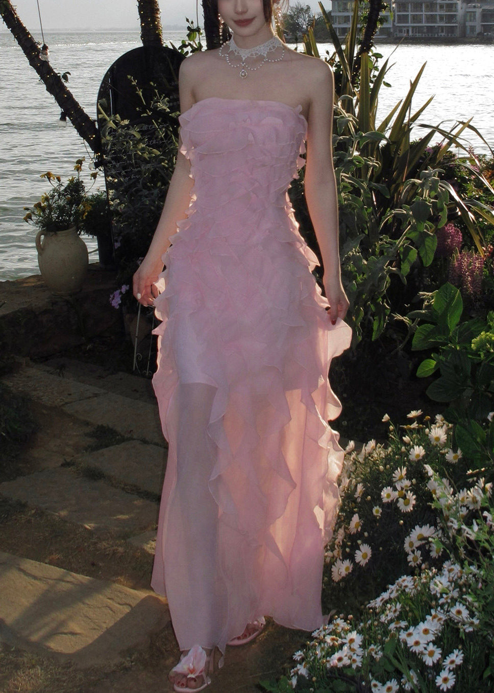 Robe Longue à Volants pour Femmes 2