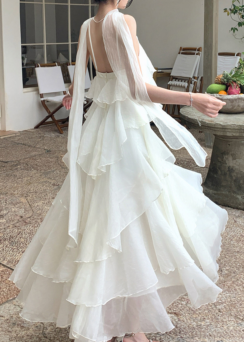 Robe Longue à Volants pour Femmes 4