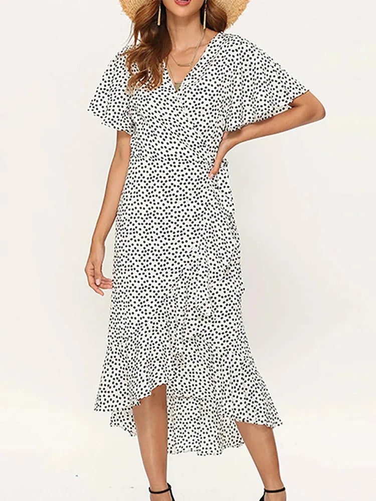 Robe Longue de Plage Boho à Volants 9