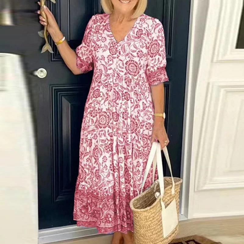 Robe Maxi Bohème à Décolleté en V pour Femme 3