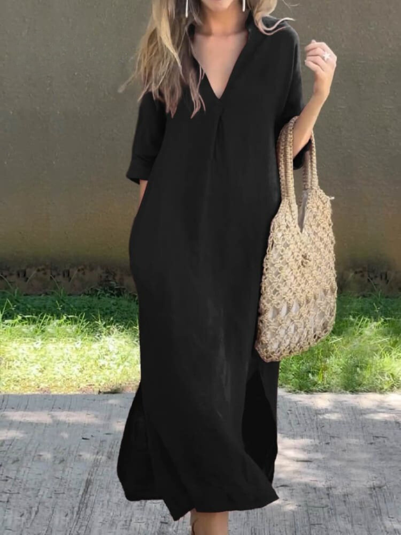 Robe Maxi Femme Élégante en Tissu Confortable 1