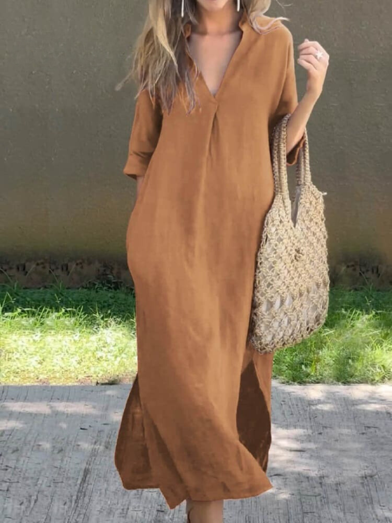Robe Maxi Femme Élégante en Tissu Confortable 4