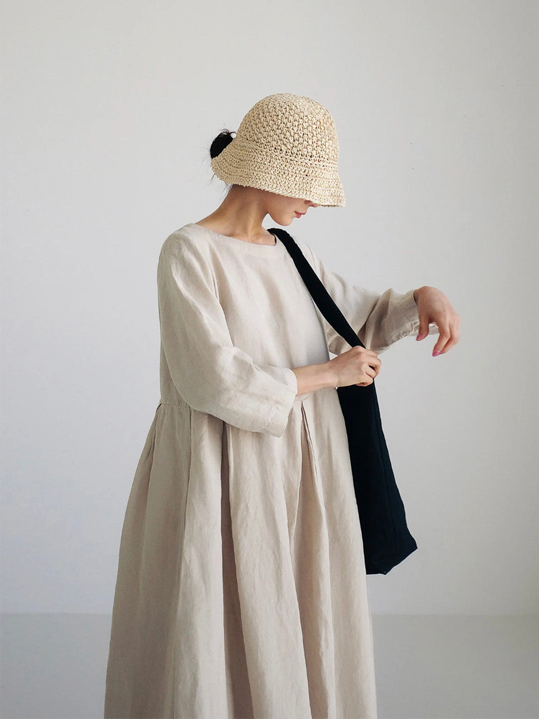 Robe Maxi Femme à Poches Latérales 3