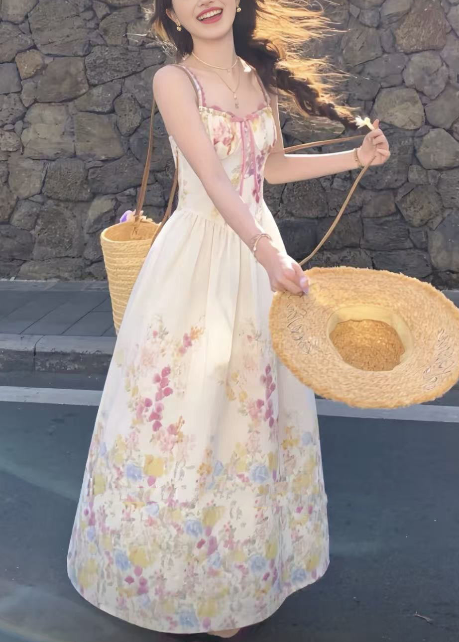 Robe Maxi à Imprimé Abricot pour Femmes 2