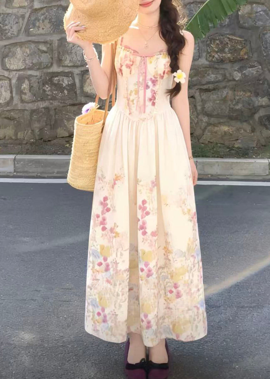 Robe Maxi à Imprimé Abricot pour Femmes 3