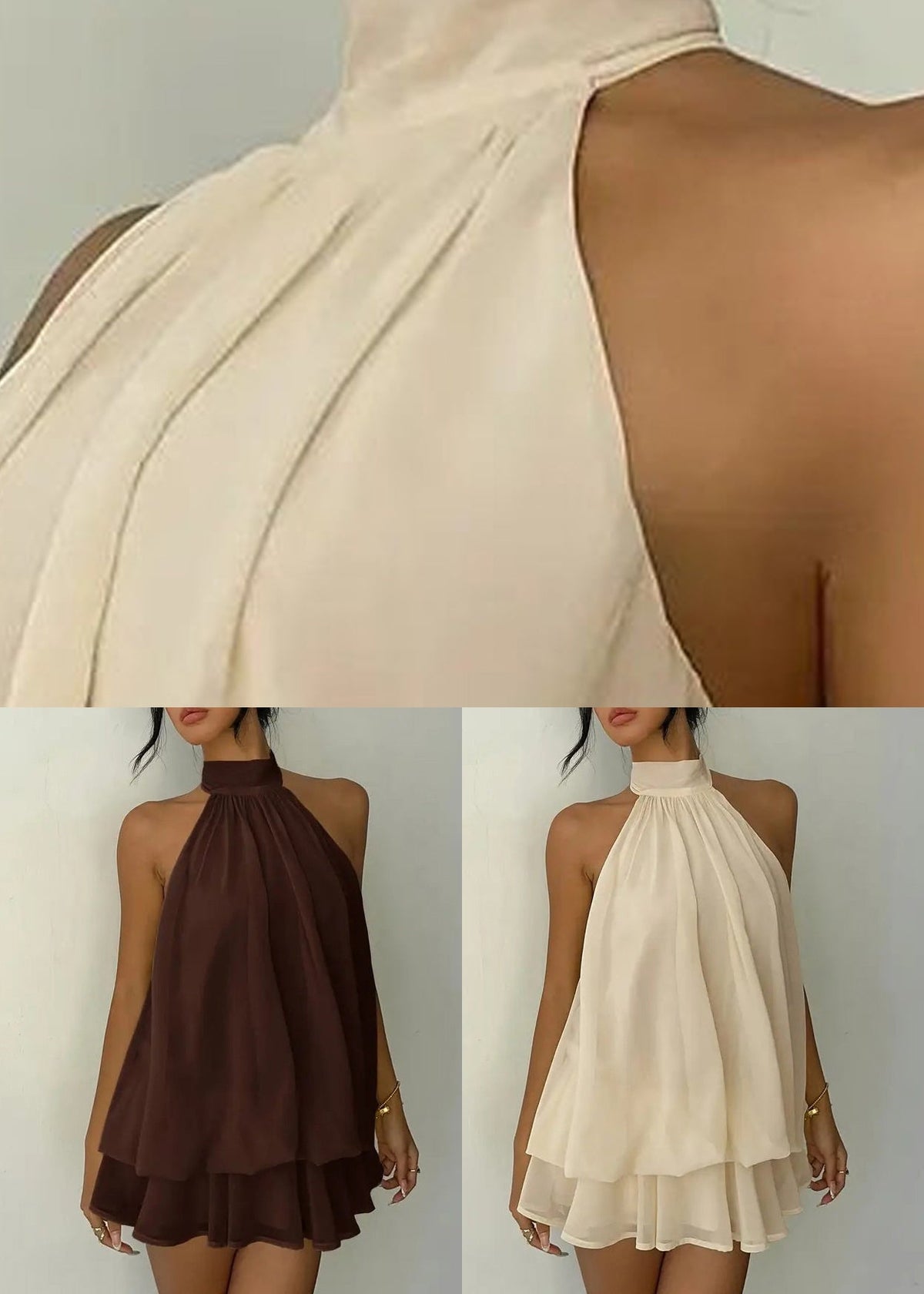 Robe Mi-Longue Femme Dos Nu Sans Manches 4