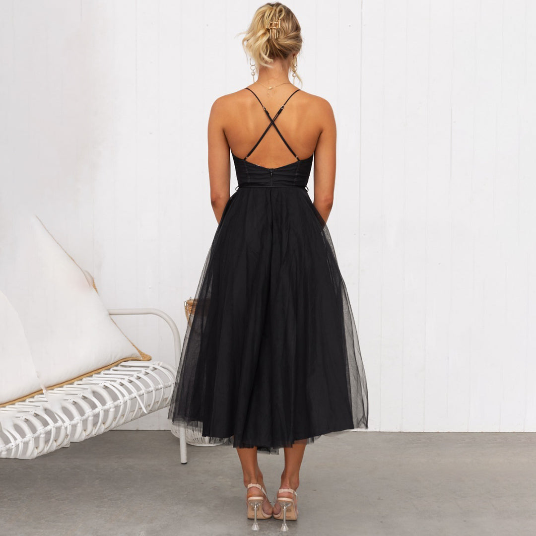 Robe Midi Femme Chic Tissu de Qualité pour Événements Festifs 5