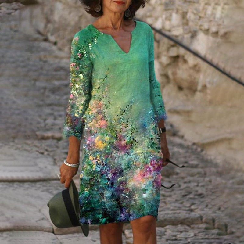 Robe Midi Fleurie pour Femmes Chic 8