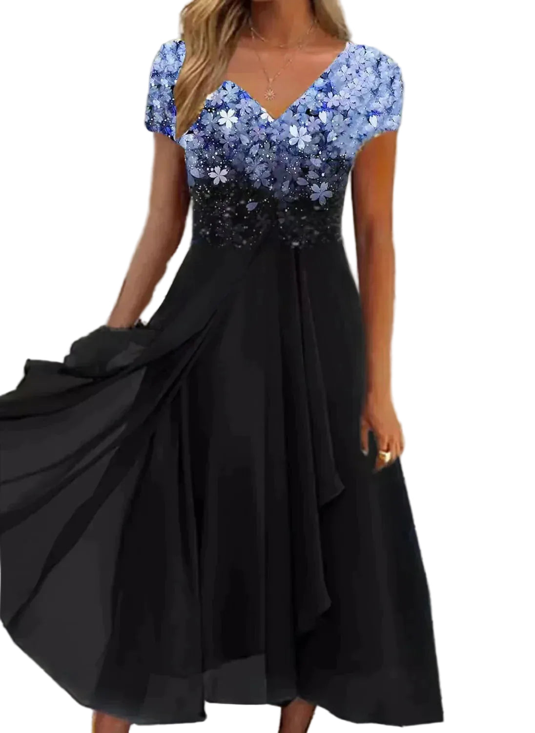 Robe Midi à Motif Fleuri pour Femmes 0