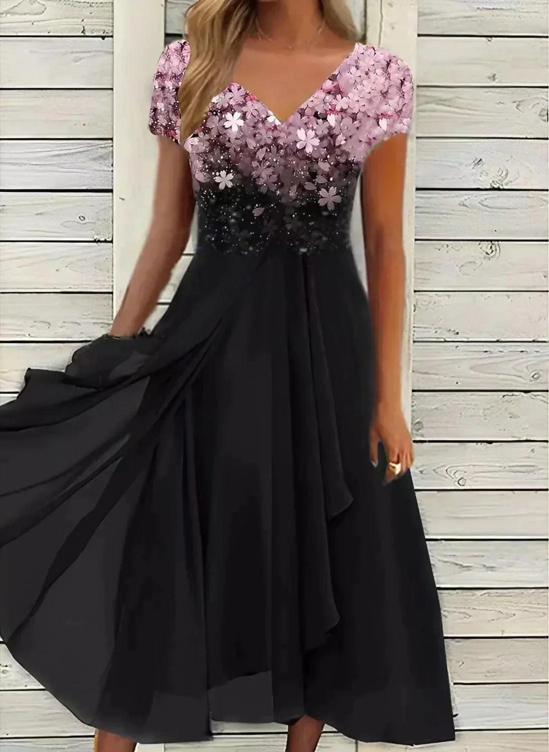 Robe Midi à Motif Fleuri pour Femmes 1