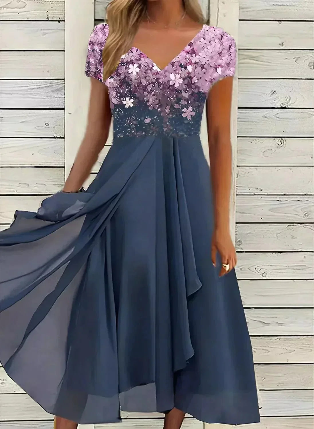 Robe Midi à Motif Fleuri pour Femmes 3