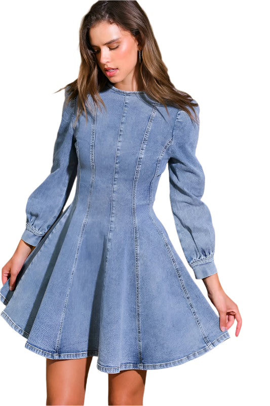 Robe Mini en Jean pour Femme Style Skater 0