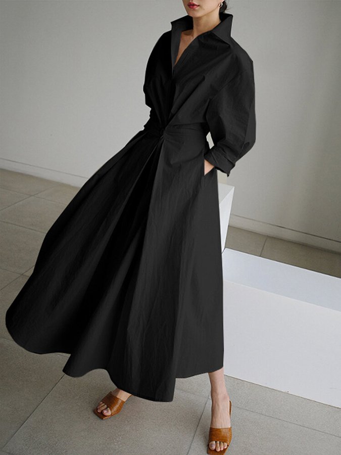 Robe Moderne Femme Confortable en Tissu Léger 4