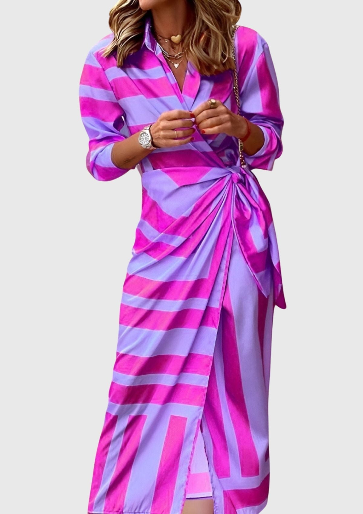 Robe Portefeuille Femme Imprimé Chic 9