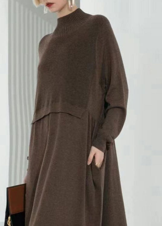 Robe Pull Bohème à Col Roulé 4