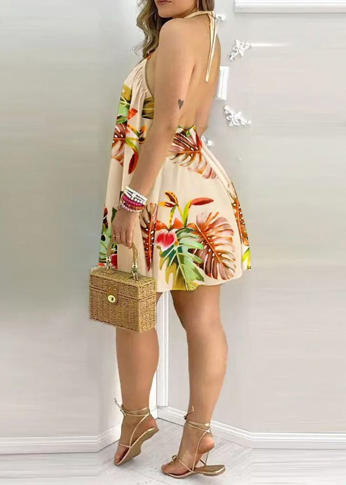 Robe courte femme dos nu style estival 3