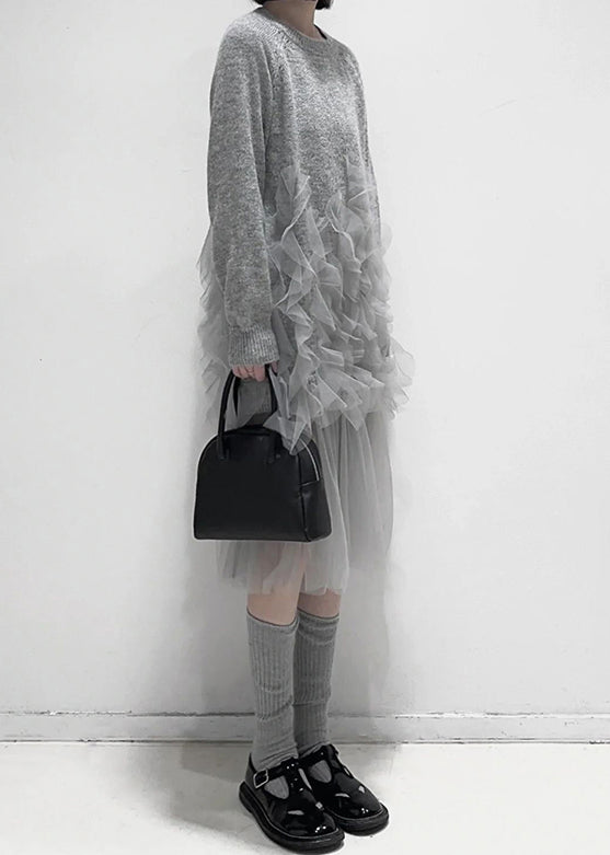 Robe en Tricot à Volants pour Femme 3