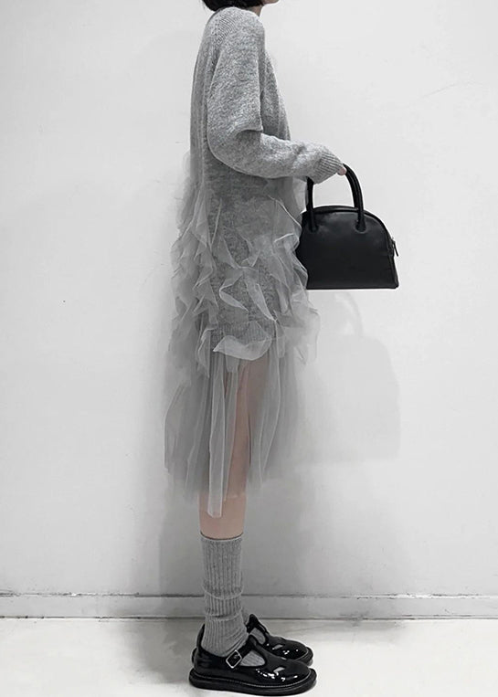 Robe en Tricot à Volants pour Femme 4