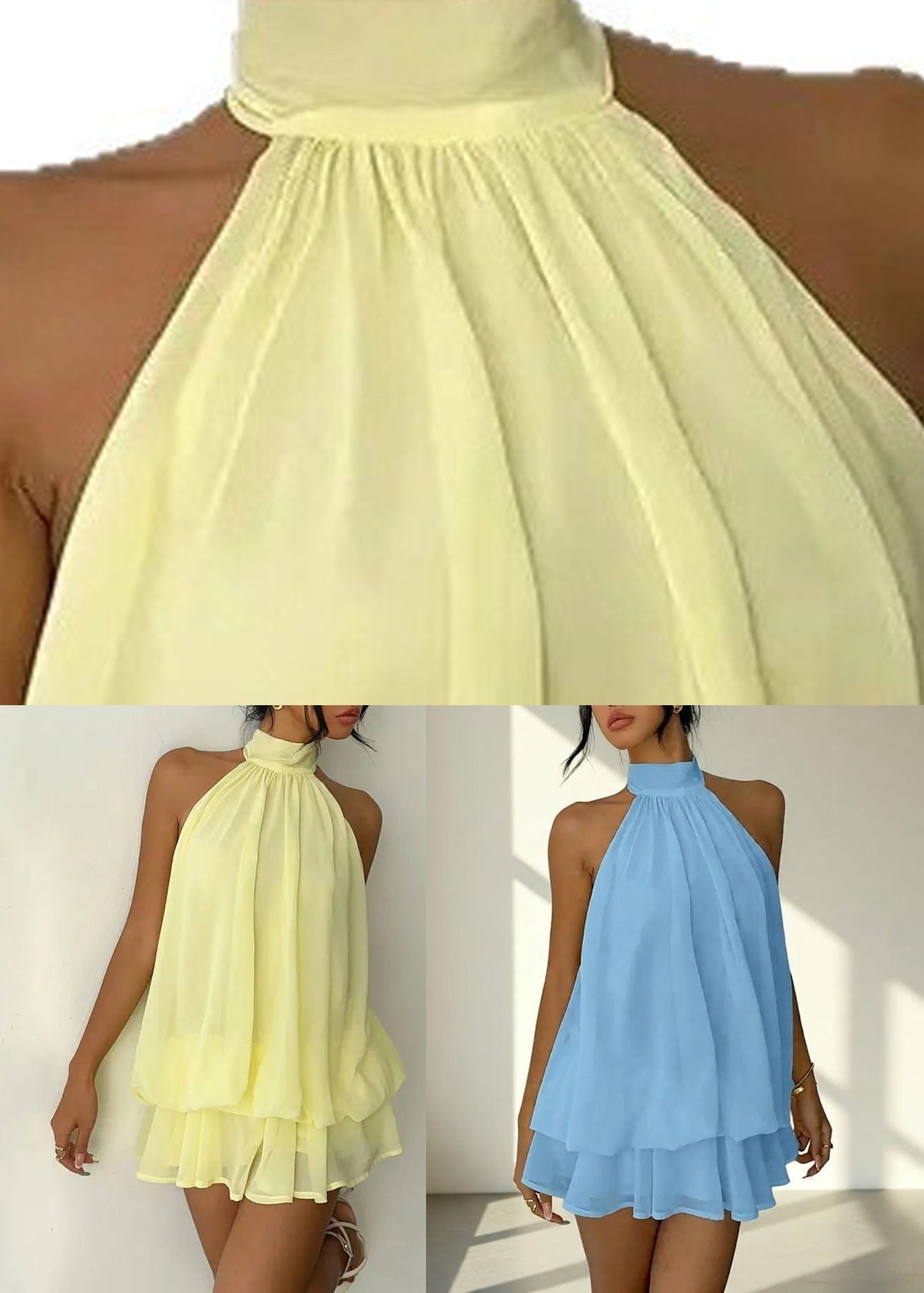 Robe mi-longue Femme style estival fluide 4