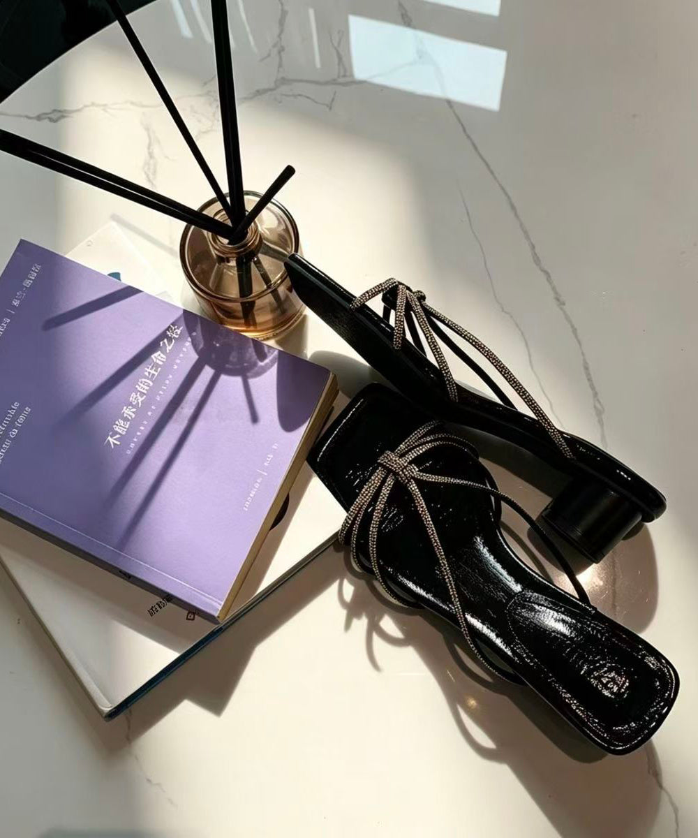 Sandales Femme Chic à Glissière avec Talon Épais 1