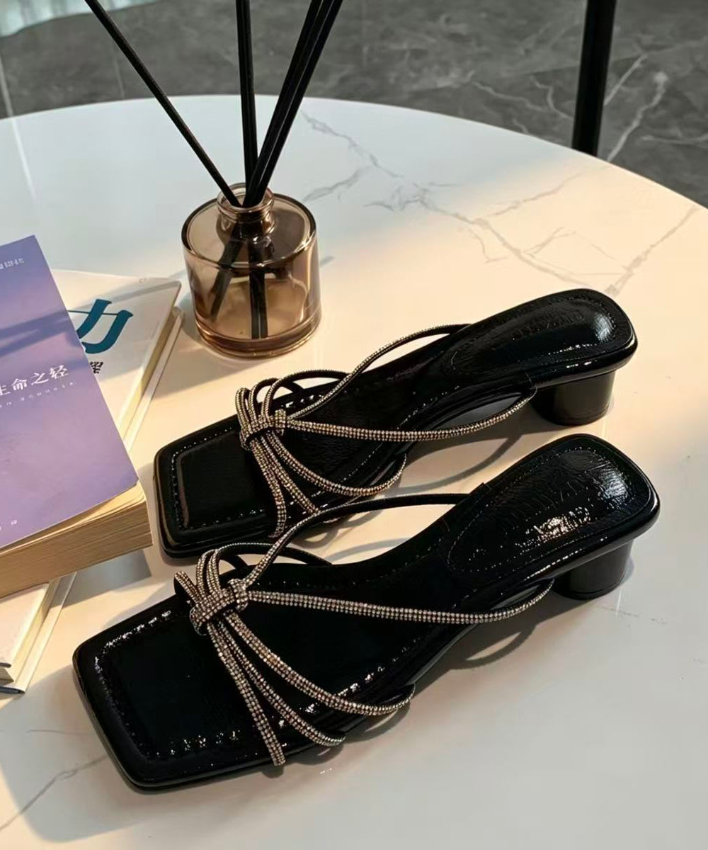 Sandales Femme Chic à Glissière avec Talon Épais 3
