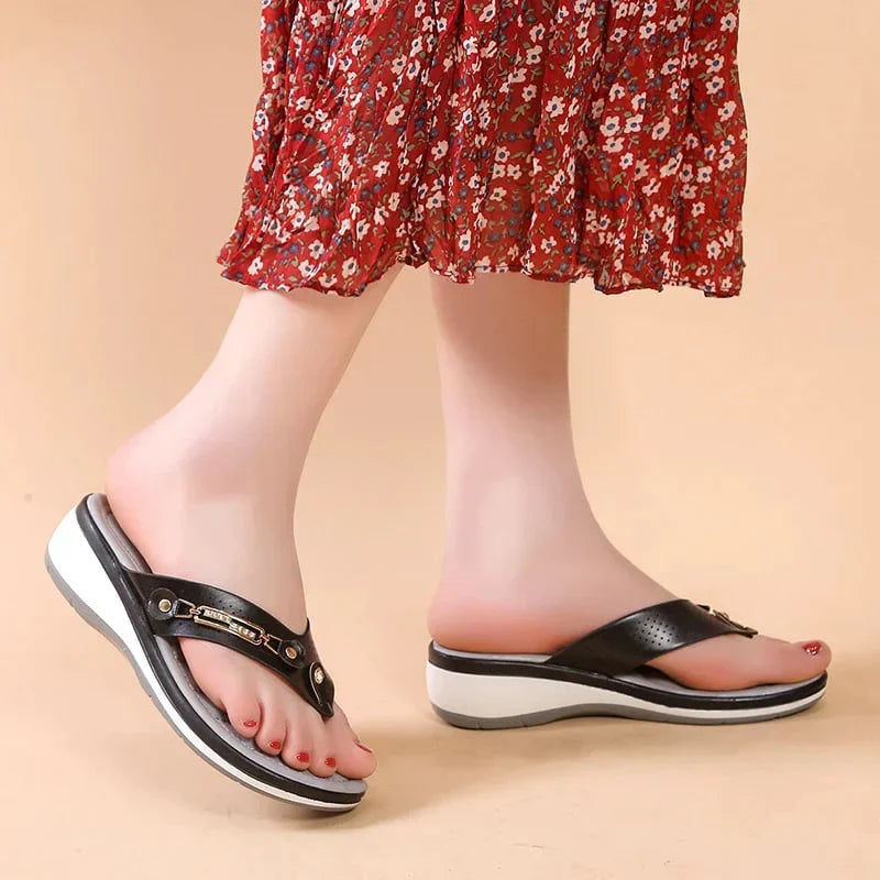 Sandales Femme Confortables à Bout Ouvert pour Été 5