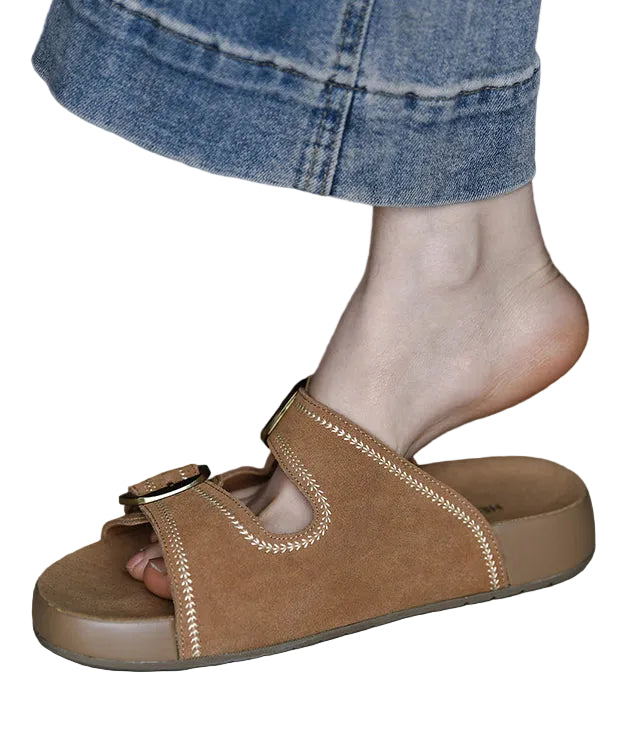 Sandales Femme à Glissière avec Bride à Boucle Style Boho 0