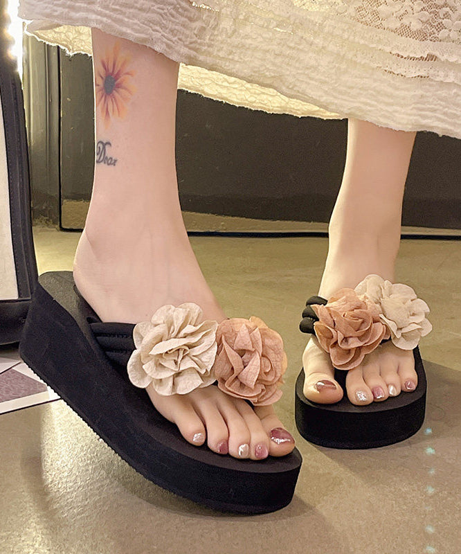 Sandales Femme à Plateforme Design Floral Confortables 3