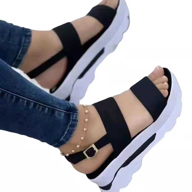 Sandales Femme à Talons Compensés Décontractées 5
