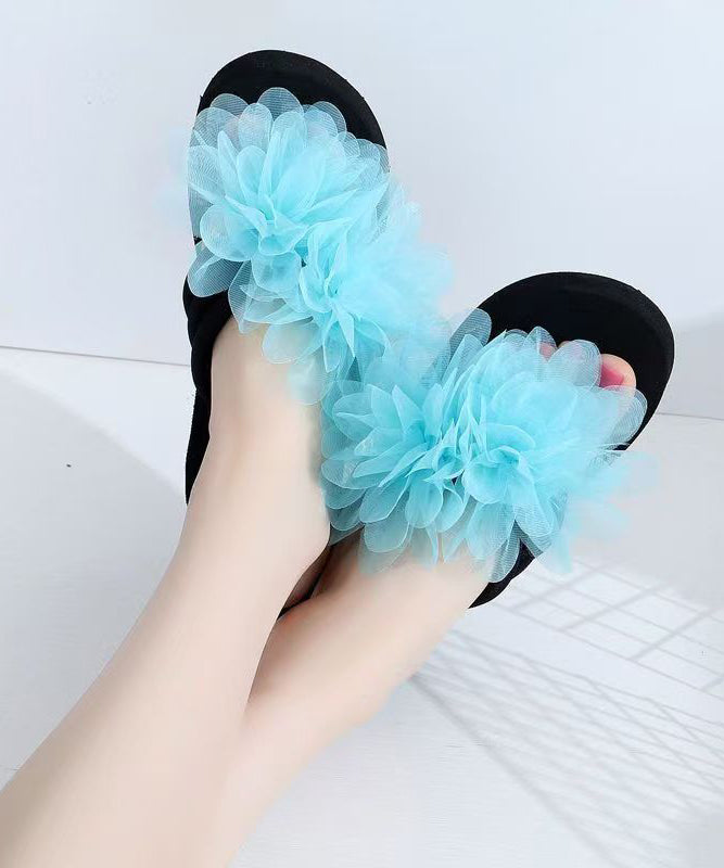 Sandales Femme à Tongs Floral avec Plateforme 6 cm 2