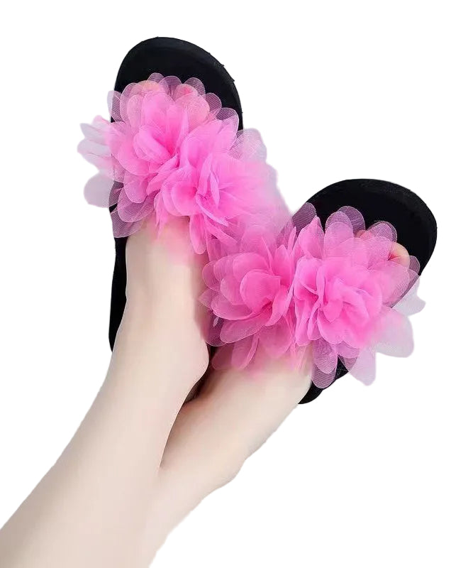 Sandales Femme à Tongs Floral avec Plateforme 6 cm 3