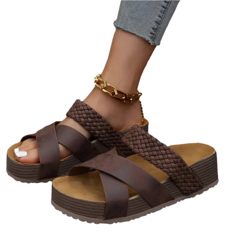 Sandales Femmes Orthopédiques Cuir Végétal Confortables 0