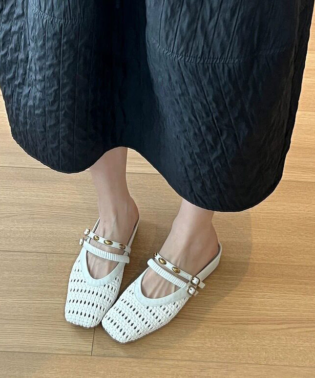 Sandales Pour Femmes Ajourées À Glissière Confortables 4