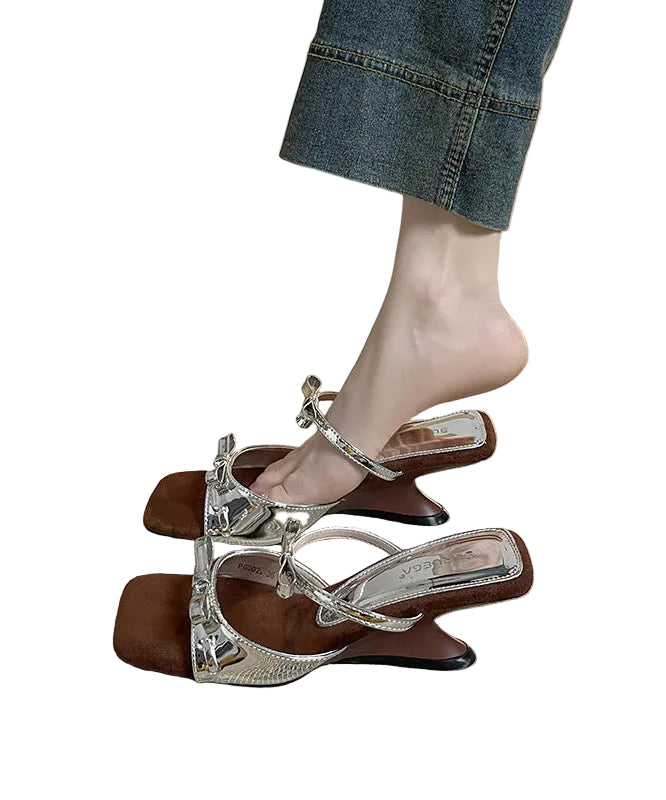 Sandales à Talon Compensé Femme Chic 0