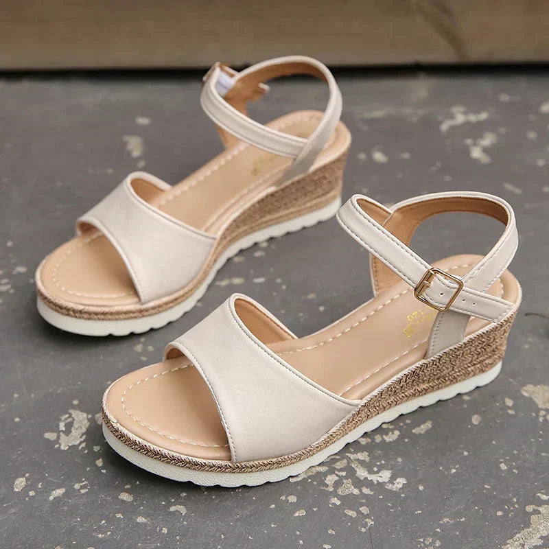 Sandales à Talon Compensé pour Femmes Chic 5