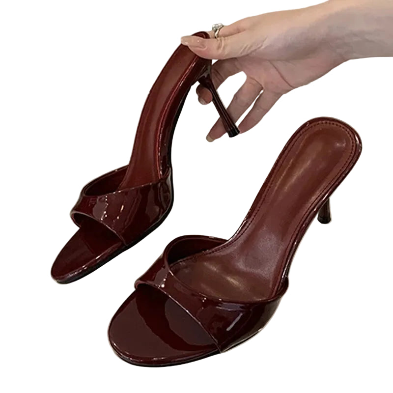 Sandales à Talons Hauts Femmes en Cuir Verni 0