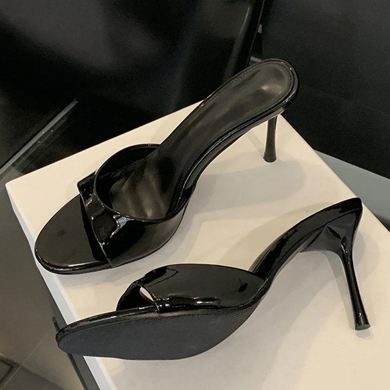Sandales à Talons Hauts Femmes en Cuir Verni 3