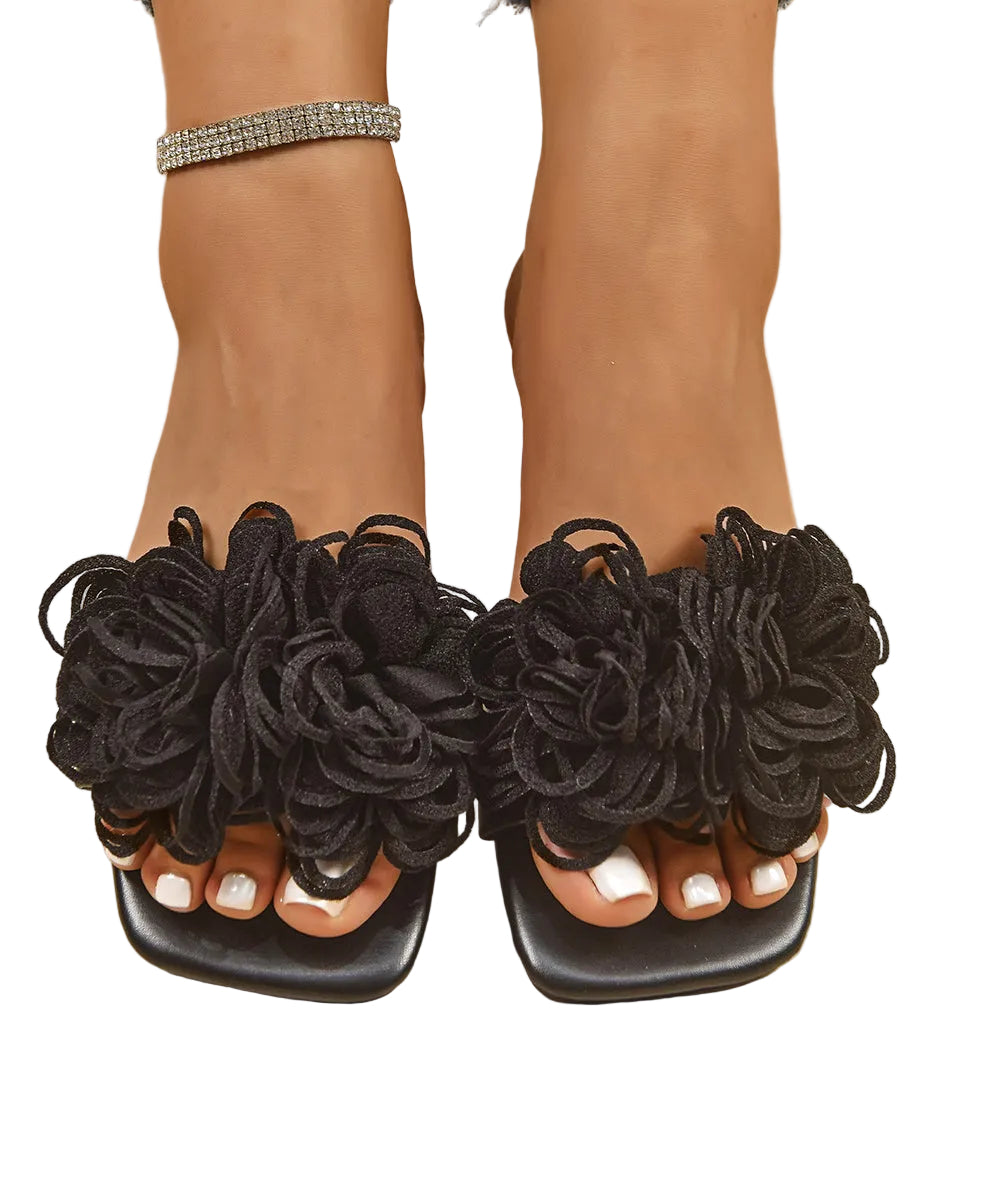 Sandales à glissière pour femmes avec design floral 0
