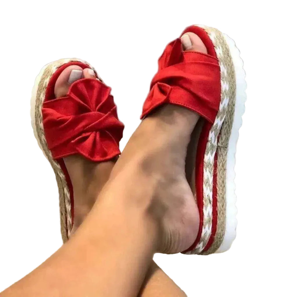 Sandales à plateforme pour femmes avec nœud 6