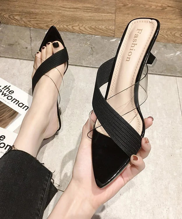 Sandales à talons pour femme ornées de zircon 2