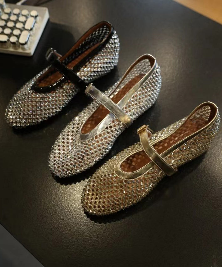 Sandales compensées ajourées pour femme avec détails en zircon 3