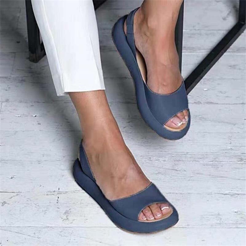 Sandales d'été pour femmes en cuir confortables 2
