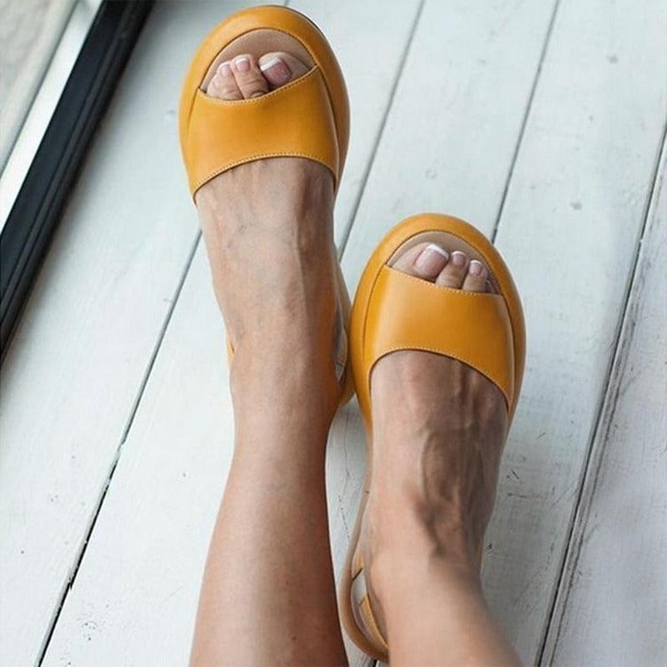 Sandales d'été pour femmes en cuir confortables 4