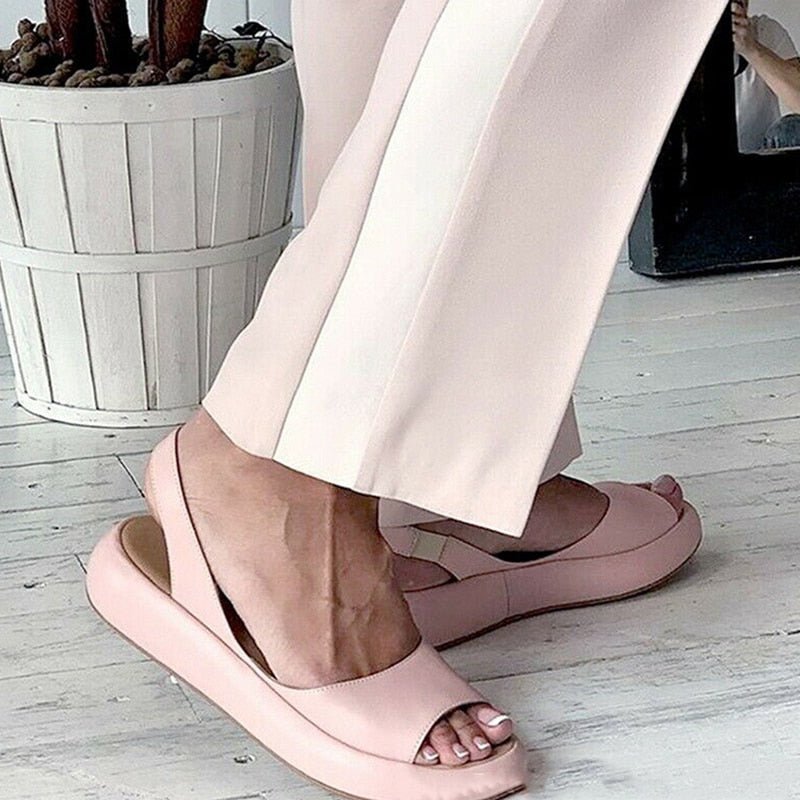 Sandales d'été pour femmes en cuir confortables 5
