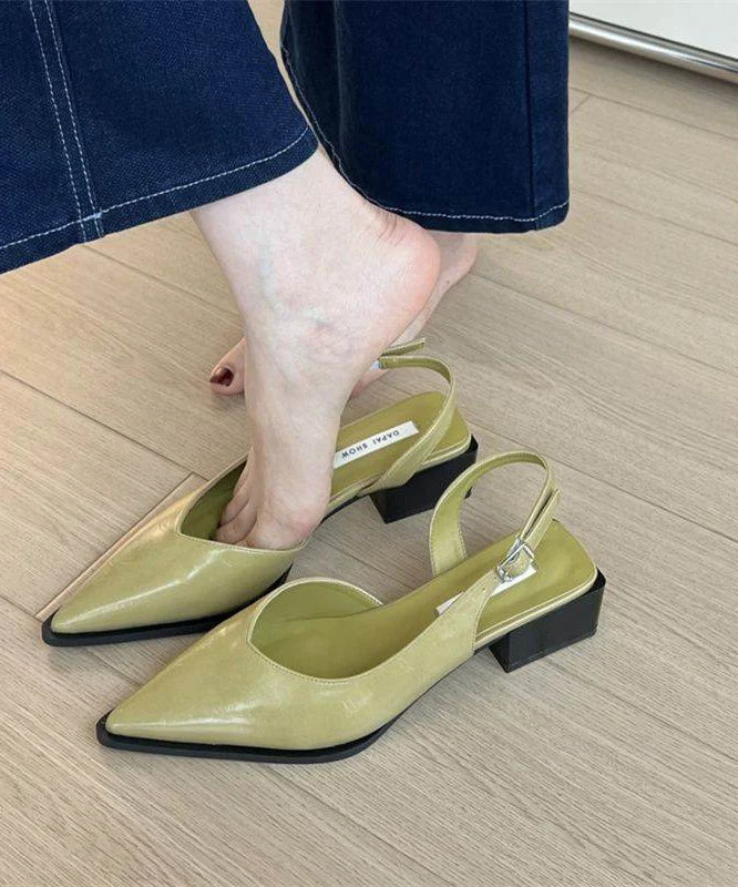 Sandales pour femmes à bout pointu et talon épais 3