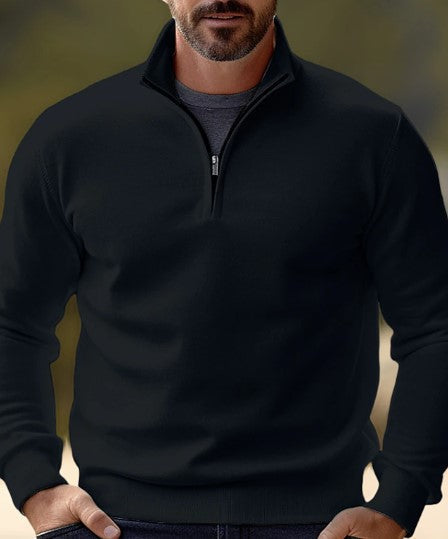 Variant image for Pull Homme Hiver Quart-Zipper Confortable-9